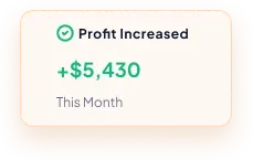 Profit increased — $5,430 this month